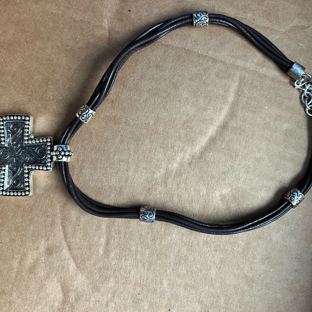 Silver Cross Pendant Necklace